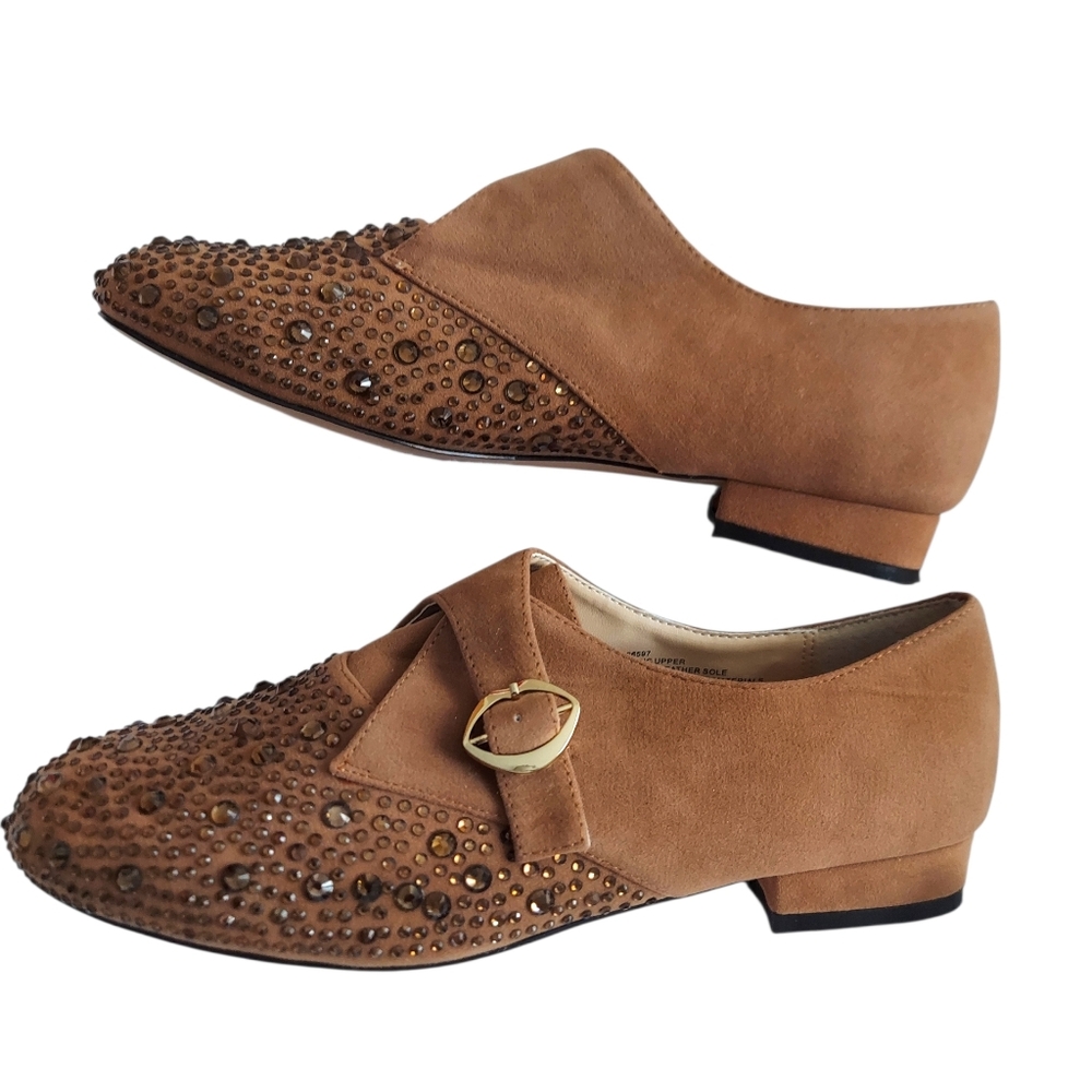 Rara Avis Tan Studded Shoes